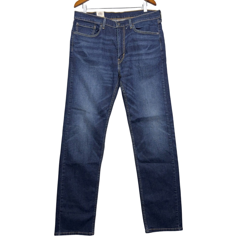 NWT Levis 505 Stretch Regular Fit Jeans Mens Size 36x34 Denim Blue Casual
